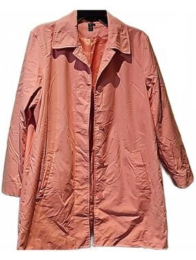 Chaps Barbie pink trench coat.  Size L